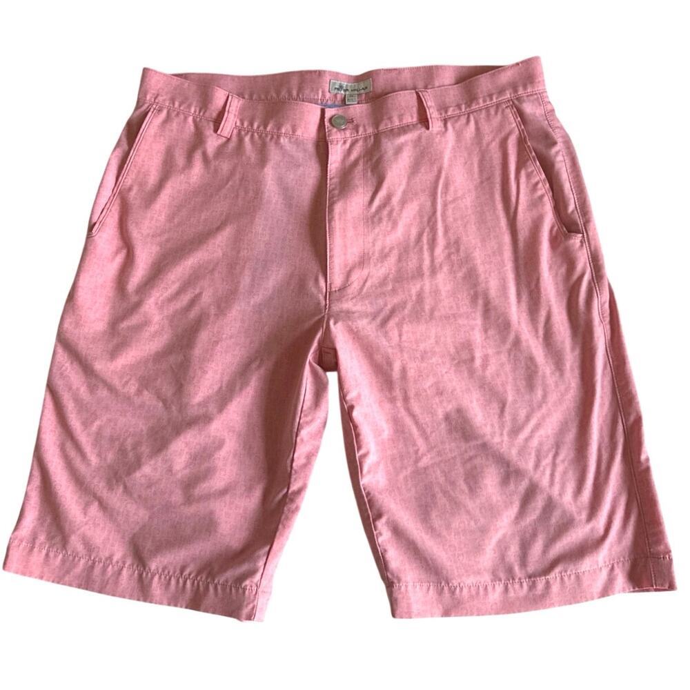 Peter Millar Lightweight Performance 10” Golf Shorts Size 34 Pink *EUC